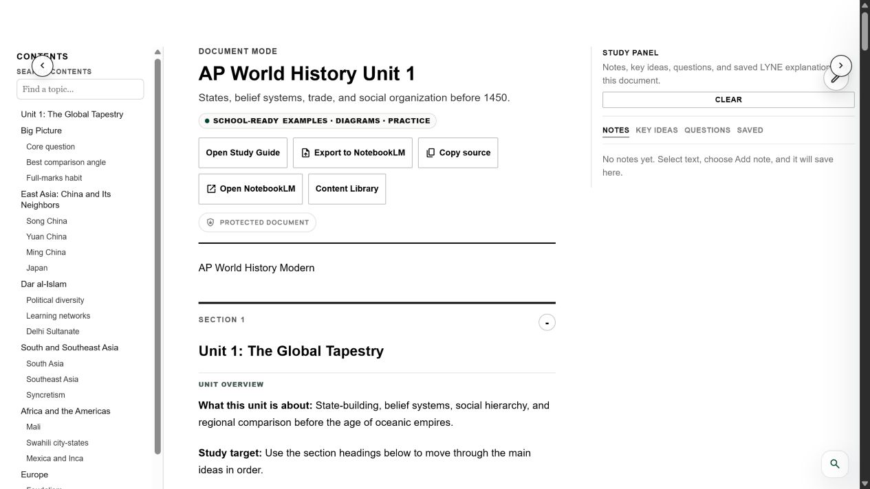 StudyConcept document learning tools